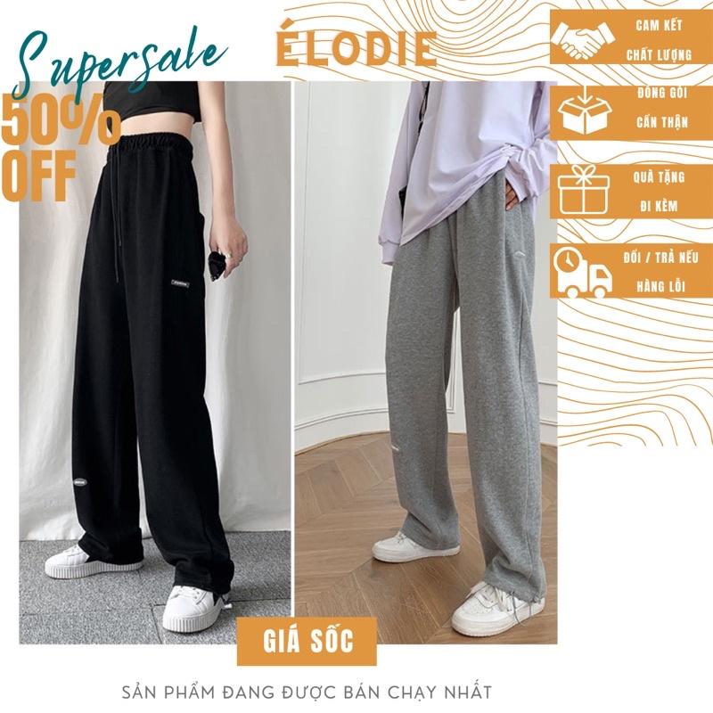 Quần Jogger Thể Thao Nam Nữ -Quần Form Ống Rộng Để Suông Hoặc Rút Dây Bo Gấu Chất Cotton Mịn Đẹp