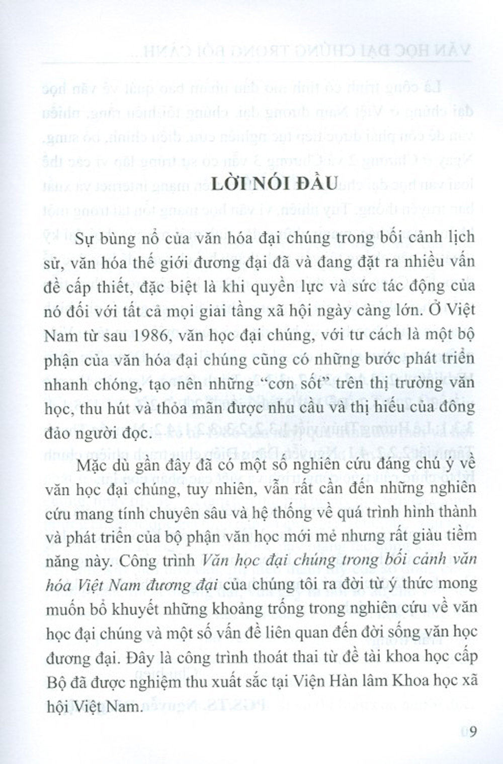 Văn Học Đại Chúng Trong Bối Cảnh Văn Hóa Việt Nam Đương Đại