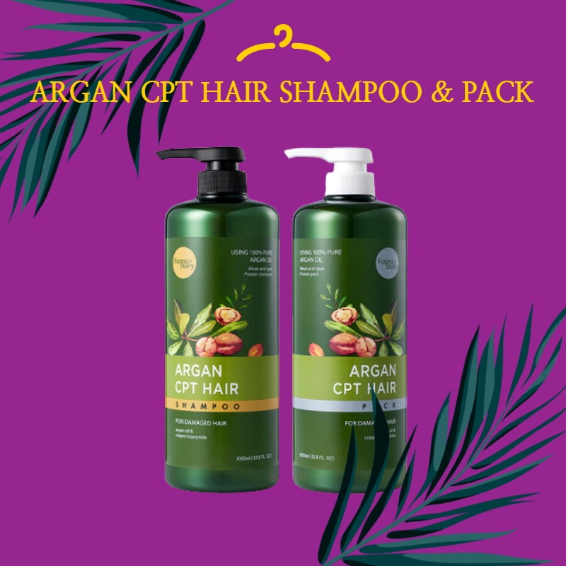 Dầu gội/ xả Argan CPT Hair Shampoo Oil siêu dưỡng chất, phục hồi tóc hư tổn, khô sơ gãy rụng 1000ml