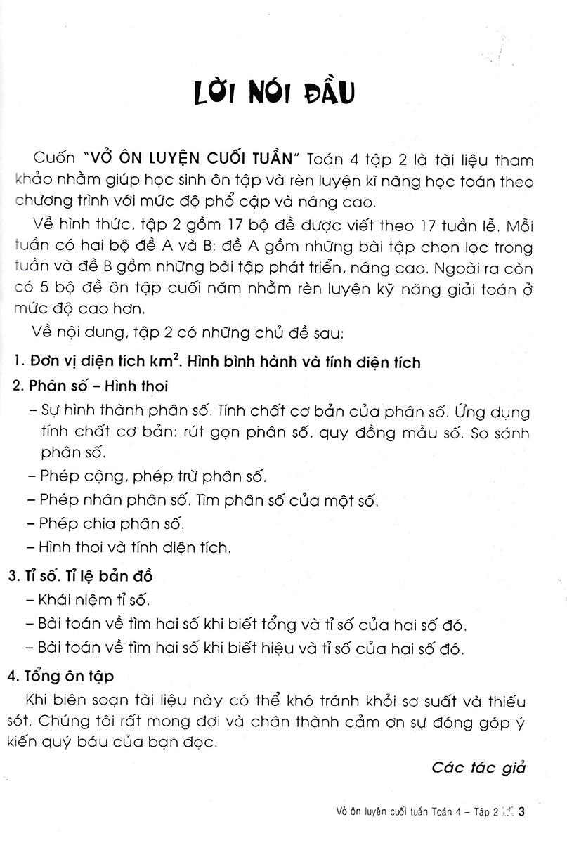 Vở Ôn Luyện Cuối Tuần Toán 4 - Tập 2 _HA