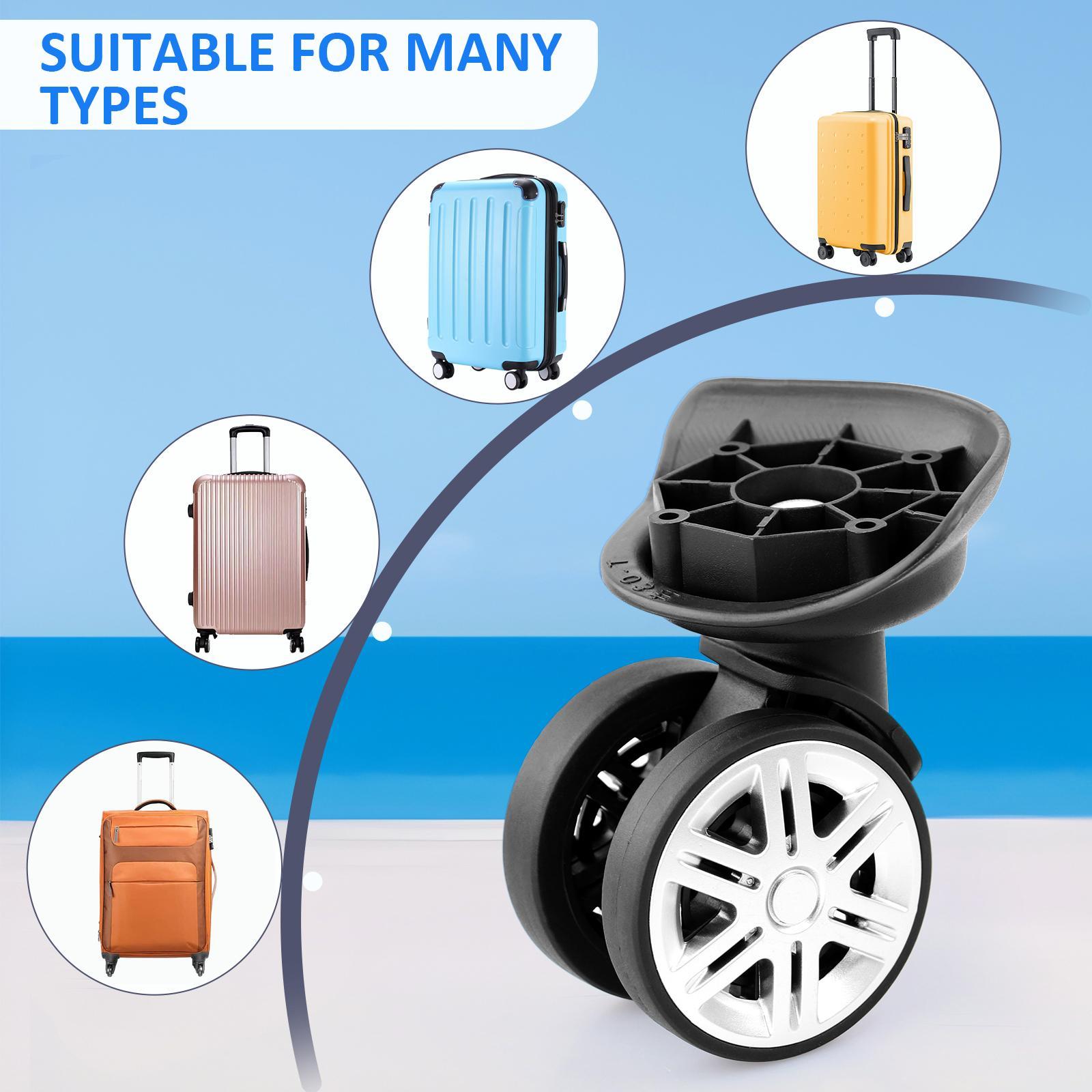 Luggage Suitcase Wheels Quiet Hole Pitch 1.3 inch Replacement Luggage Wheels