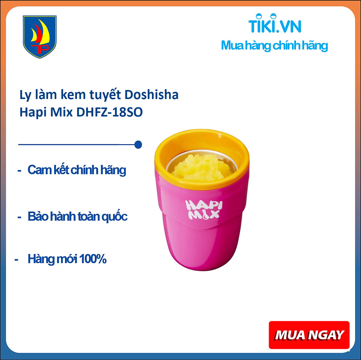 Ly làm kem tuyết Doshisha Hapi Mix DHFZ-18BE Hồng