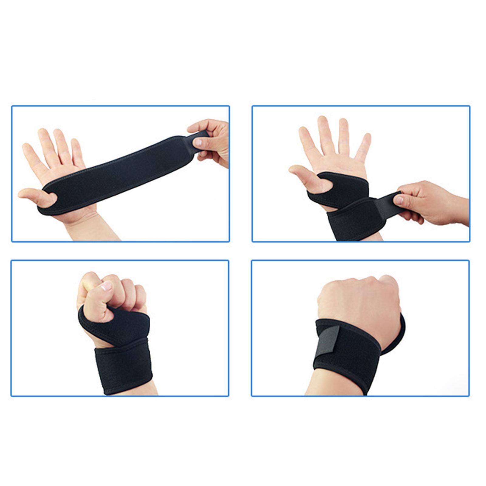 Wrist Strap Adjustable Hand Protector with Thumb Loop Band Wrist Wrap Wrist Guard for Basketball Fitness Weight Lifting Exercise Women Men