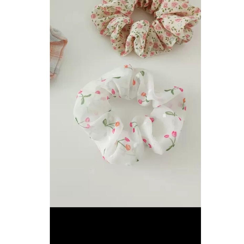 Scrunchies xinh xắn dây buộc tóc, cột tóc phong cách Hàn Quốc dễ thương