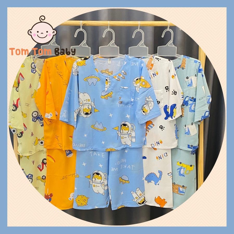 Bộ đồ ngủ bé Trai vải Tôn Tay Dài loại 1 - Nhiều size 1-14 cho bé 5-45kg | đồ bộ bé Trai | đồ tôn bé trai