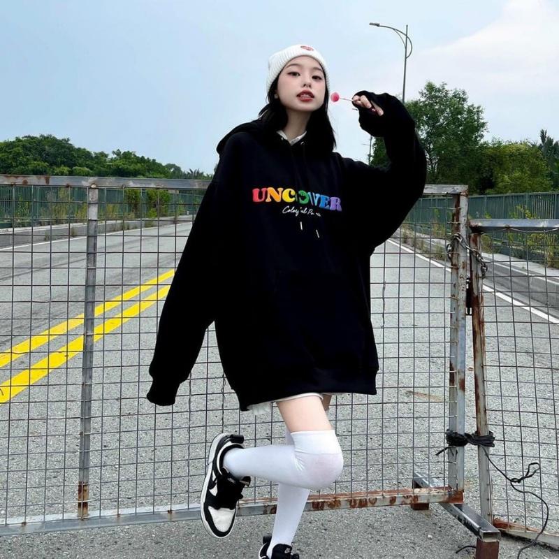 Áo khoác sweater nữ nam unisex form rộng đôi nỉ ngoại local brand đẹp cặp đôi ulzzang hàn quốc oversize dày mịn UNCOVER