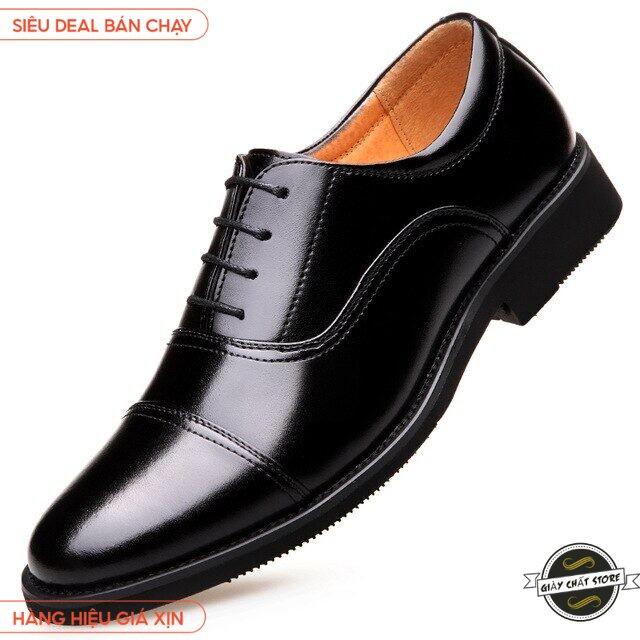 Giày Ba Khớp Phong Cách  Cổ Điển Cho Nam Giày Oxford Công Sở Thanh Lịch Mũi Cánh Armyman Derby Da PU