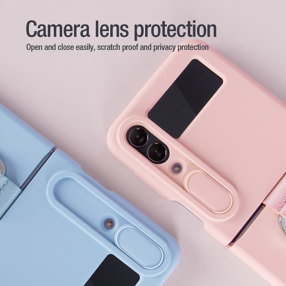 Ốp lưng dành cho Galaxy Z Flip 4 Nillkin Camshield Silky Silicon- hàng chính hãng