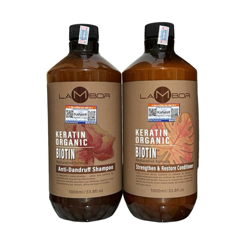 Dầu Gội Xả Lambor Biotin Sạch Gàu Ngứa, ngăn ngừa rụng tóc