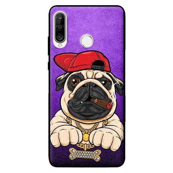 Ốp lưng in cho Huawei P30 Lite Pulldog Hiphop Nền Tím - Hàng chính hãng