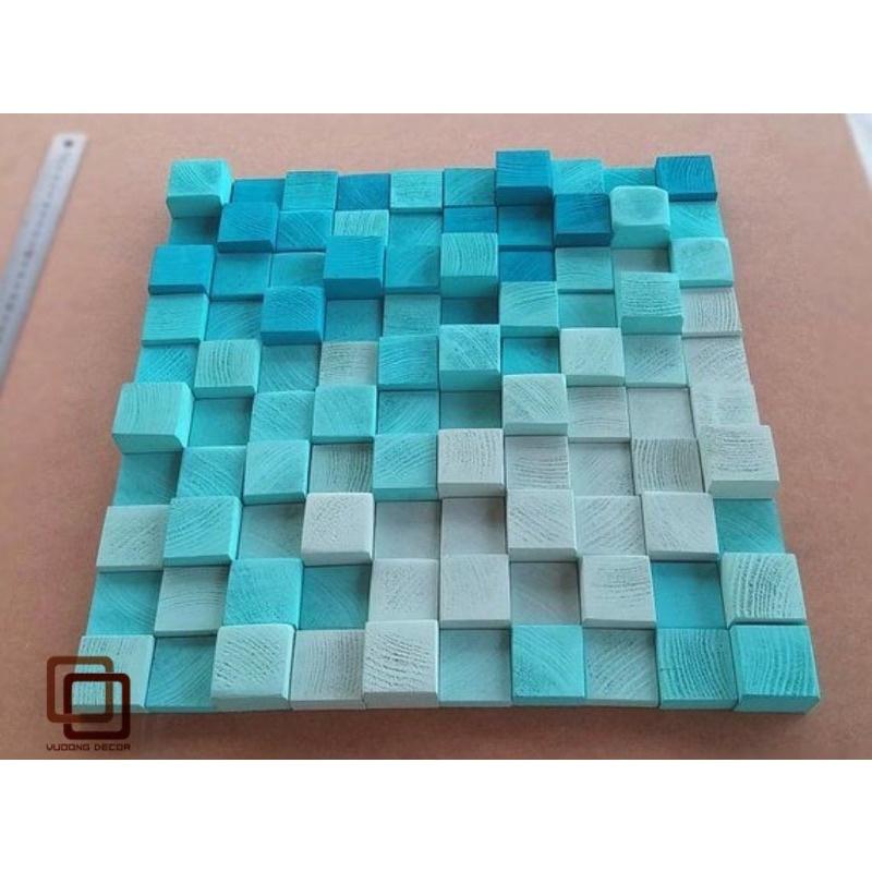 Tranh gỗ trang trí 3D tone XANH NGỌC BÍCH NHẸ NHÀNG -