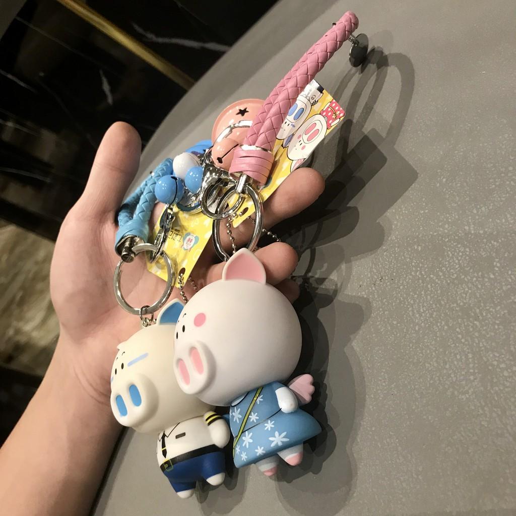 Móc khóa Heo Cloud Pig kèm dây và 3 chuông