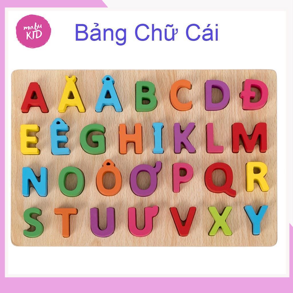 Bảng Chữ Cái Tiếng Việt Bằng Gỗ - Đồ Chơi Gỗ Thông Minh Cho Bé giúp bé Phát triển khả năng tư duy logic