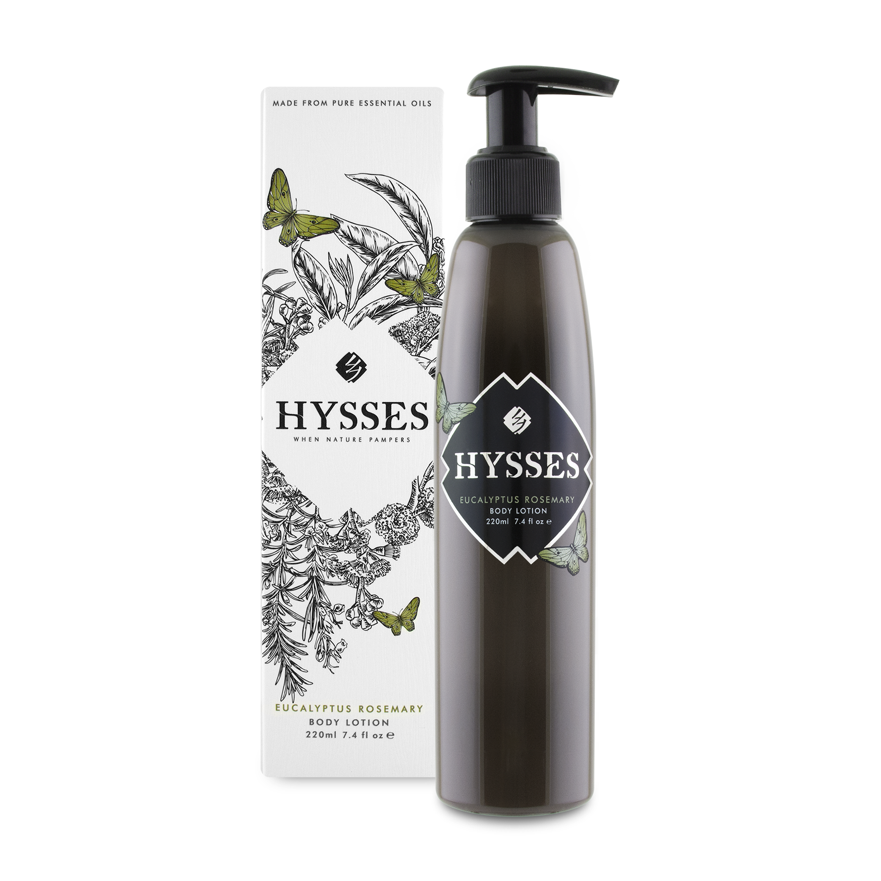 Sữa Dưỡng Thể Cao Cấp Hysses Body Lotion Làm Trắng Da, Trẻ Hóa, Dưỡng Ẩm Chuyên Sâu Cho Da Khô với Tinh Dầu Bạch Đàn - Hương Thảo Hữu Cơ Tự Nhiên