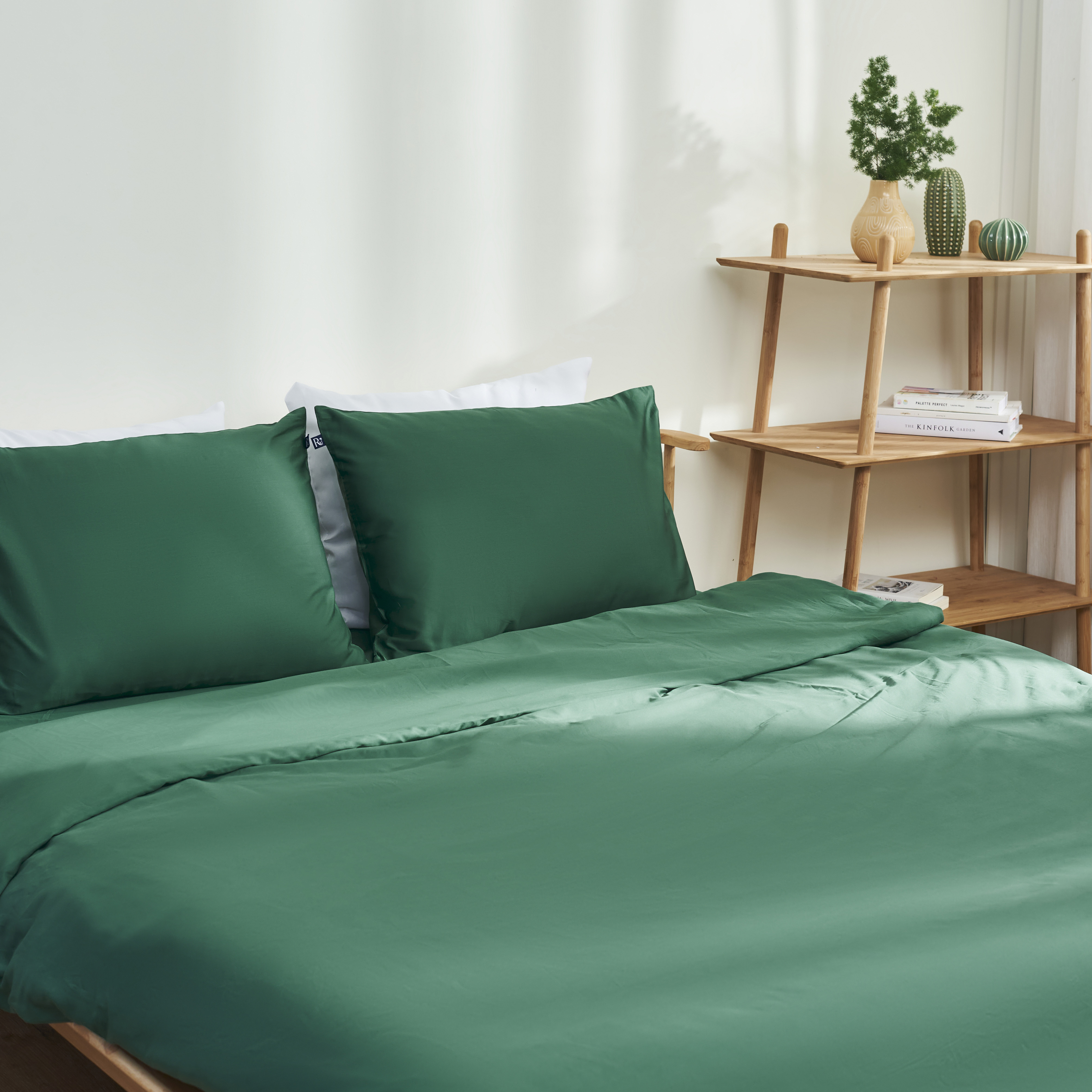 Bộ 2 Vỏ Gối Nằm Cotten Sateen Ru9 100% từ thiên nhiên - Kích thước 50 x 70cm - 7 Màu Sắc