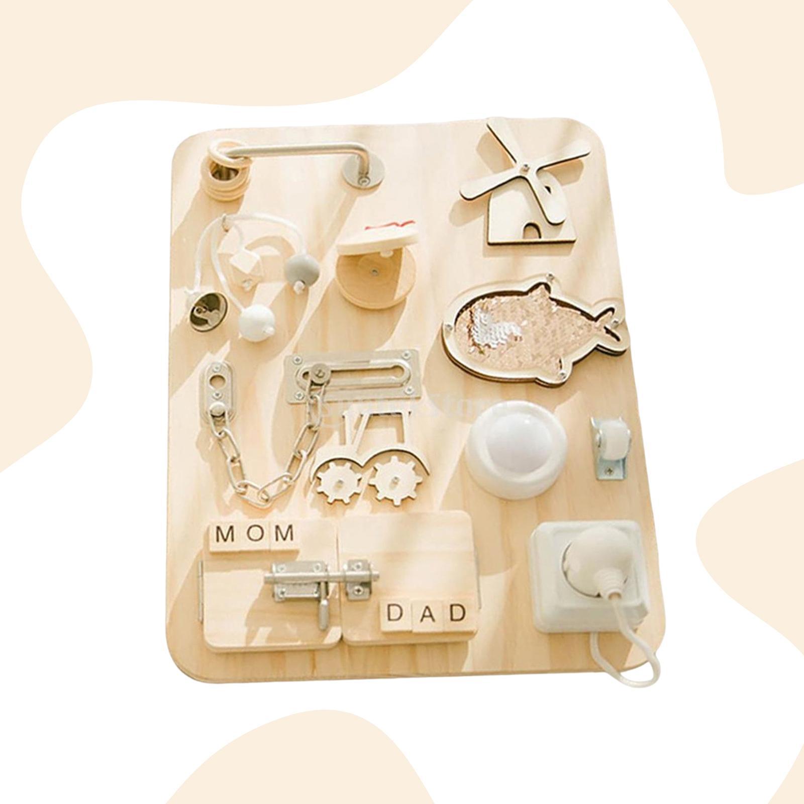 Montessori Toys Busy Board Toddlers Sensory Boards  Wooden for Kids
