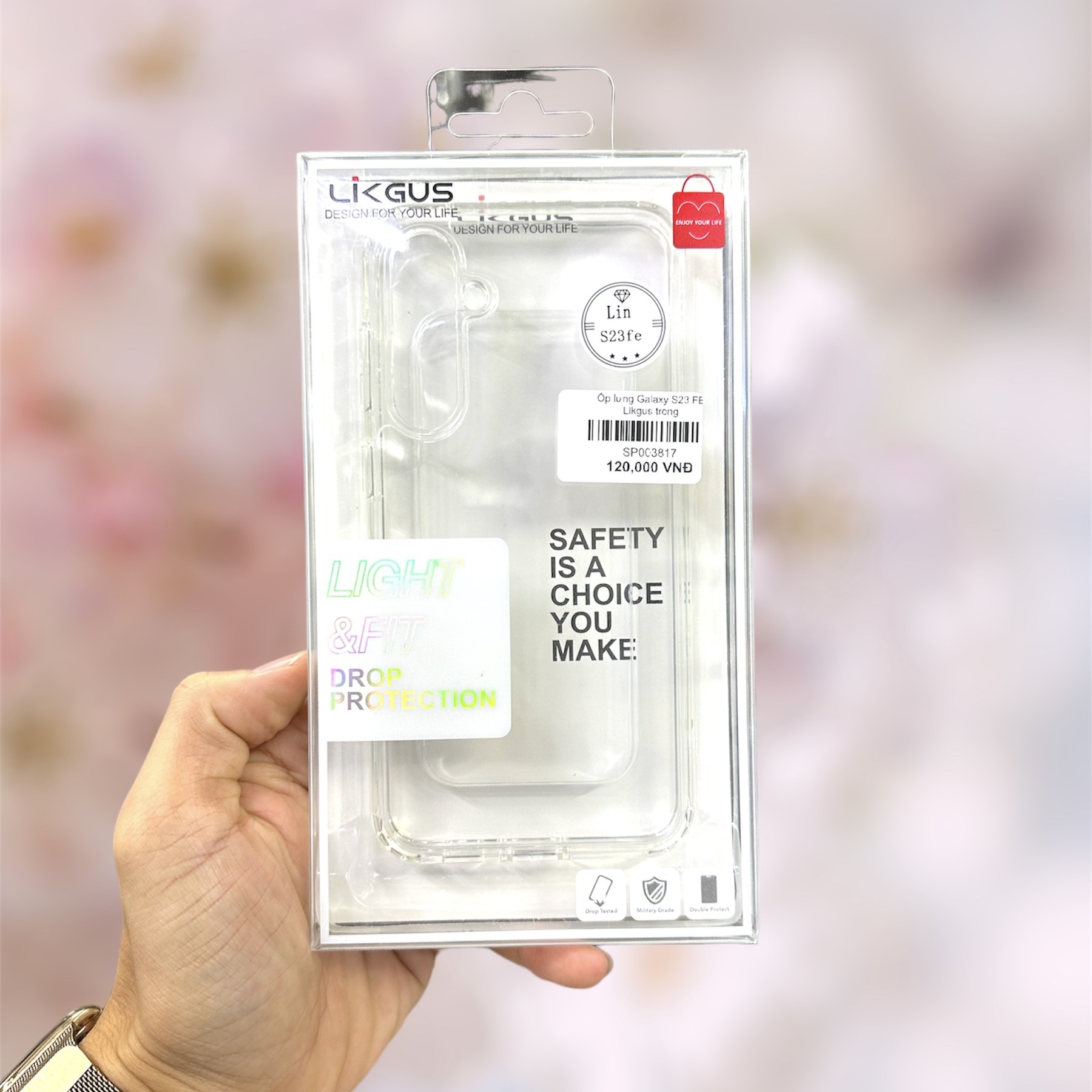 Ốp lưng Likgus trong suốt dành cho Galaxy S23 FE - hàng chính hãng