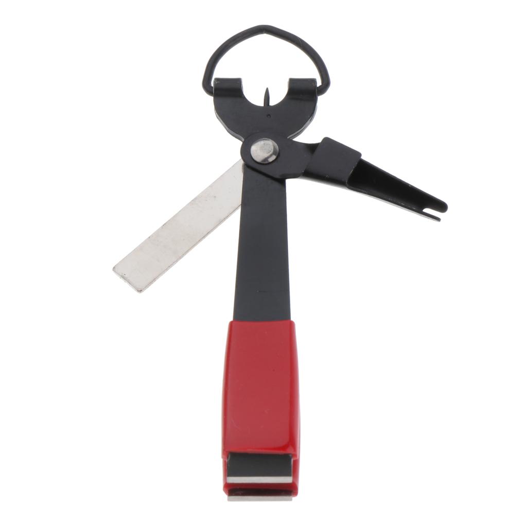 2pcs Quick Knot Tool 4 In 1 Fly Fishing Clippers Line Nipper Tying Tackle Red