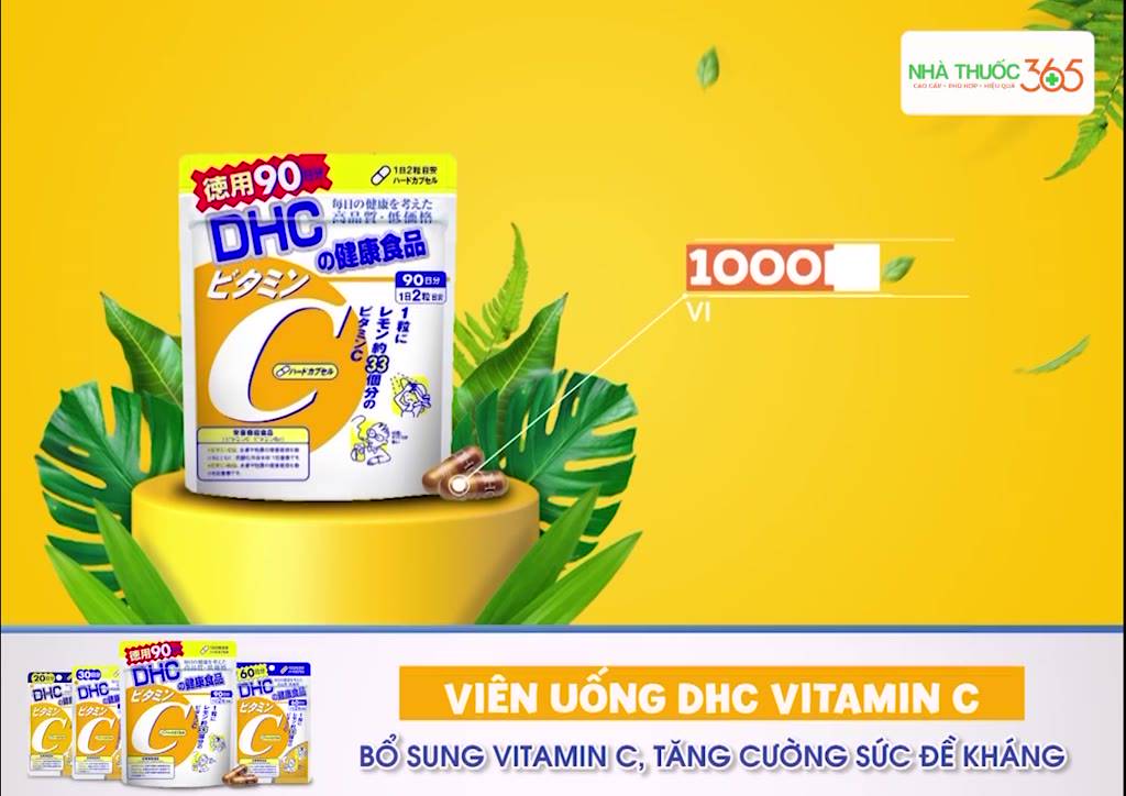 Viên uống DHC Vitamin C Nhật Bản thực phẩm chức năng giúp tăng cường đề kháng, sáng da & tăng sản sinh collagen gói 30 ngày, 90 ngày