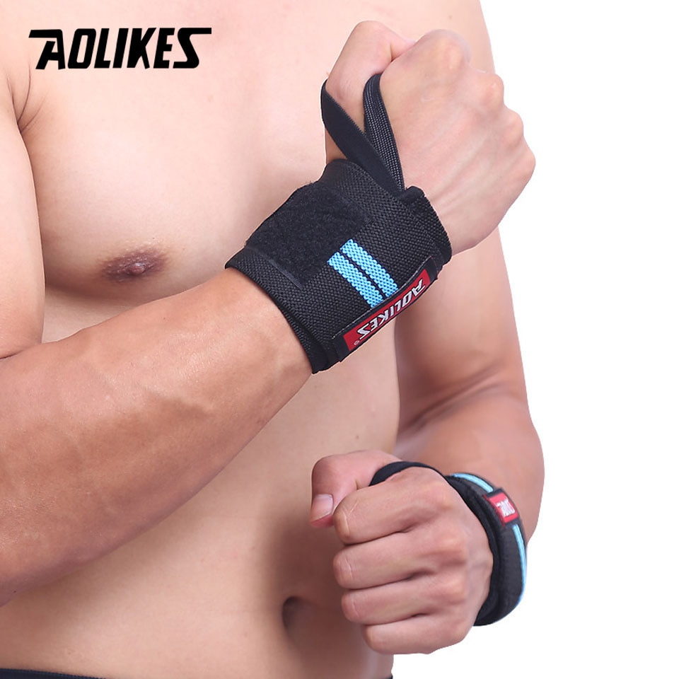 Đai Quấn Bảo Vệ Cổ Tay Tập Gym, Cử Tạ, Thể Hình Đàn Hồi Cao Cấp Sport Wrist Protector AOLIKES YE-1538 - Hàng Chính Hãng