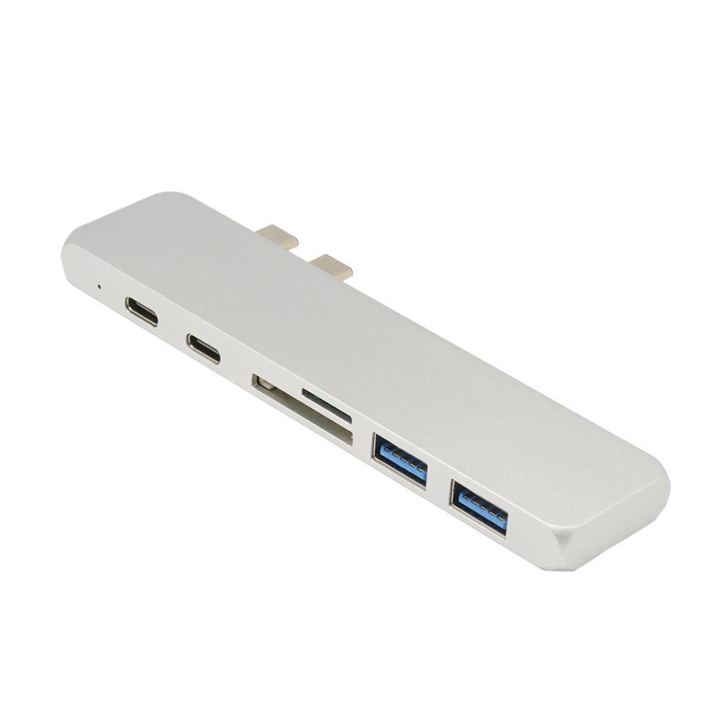 7 In 1 USB Type C Hub 4K & 2 USB C & /TF Card Reader & 2 USB 3.0