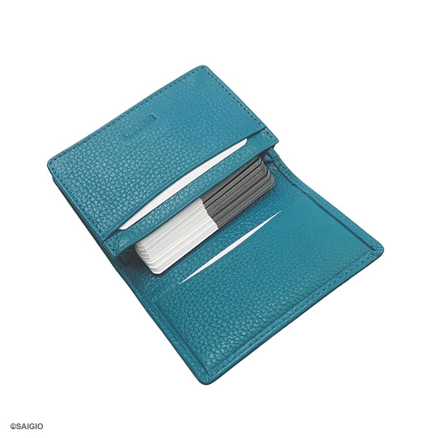 Ví Đựng Thẻ ATM Nhỏ Gọn SUPPLE, Da Bò SMALL PEBBLE Mềm Mại Blue Jumped - Bền Bỉ, Chống Xước - Chống Nhăn Tốt, Thiết Kế Hiện Đại, Ngăn Súp Lê Rộng, Đựng Nhiều Thẻ Ngân Hàng, Card Danh Thiếp, Căn Cước Công Dân, Dáng Đứng - Gập 2 – Hàng Chính Hãng SAIGIO