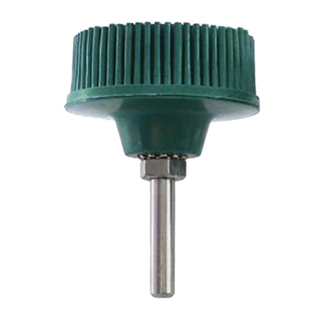 2pcs Tapered Bristle Disc Drill Brush Attachment Rubber Polishing Deburring Disc