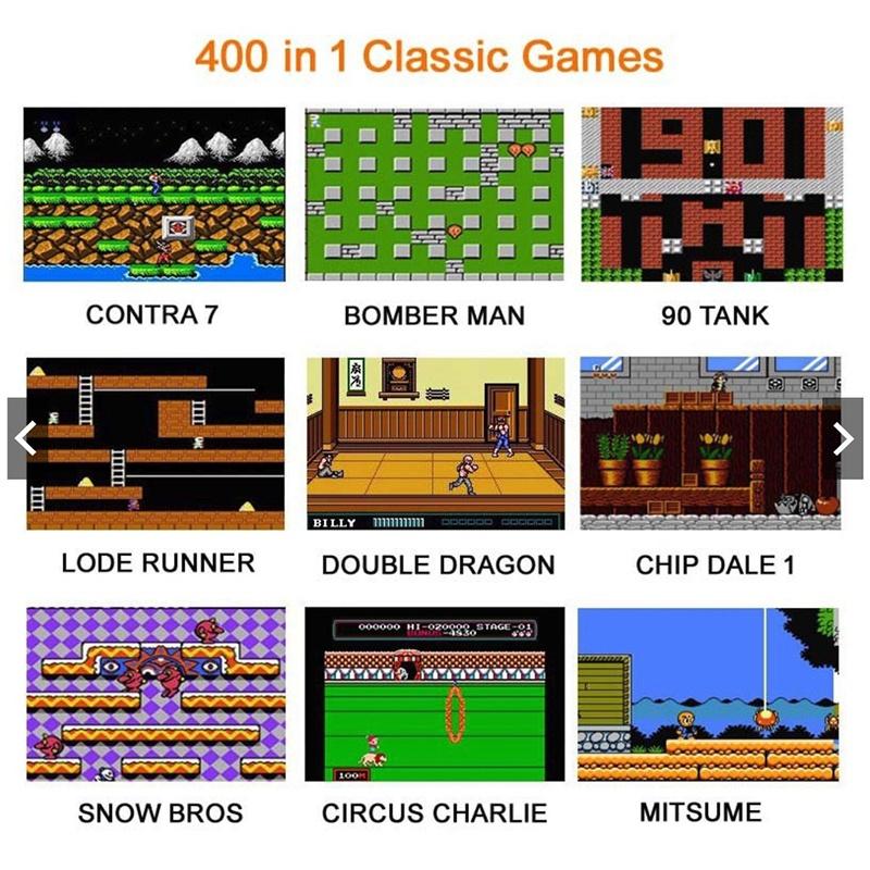 Máy Chơi Game Cầm Tay Cổ Điển Tích Hợp 400 Trò Chơi AV Out PK PS2