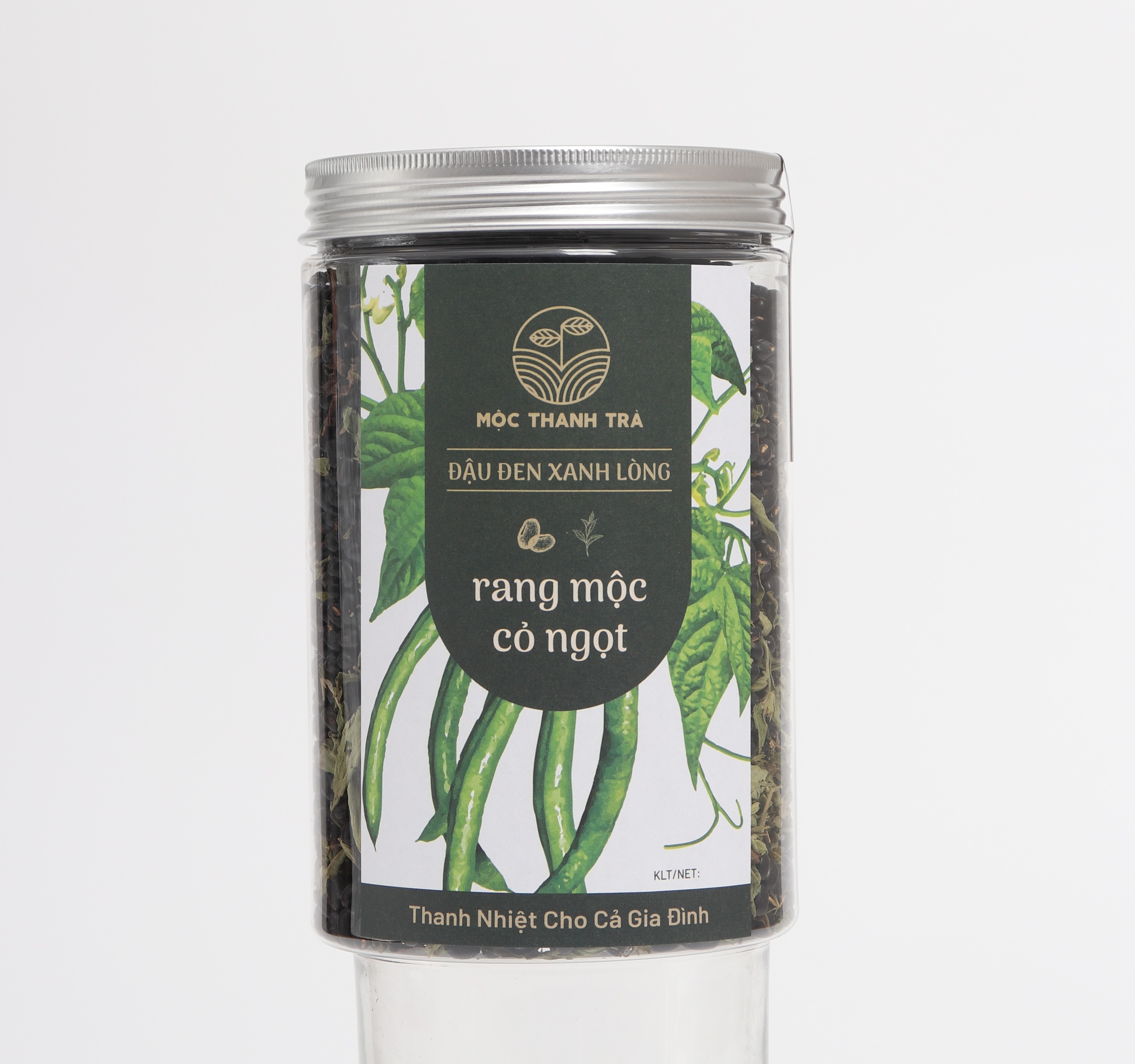 Đậu Đen Xanh Lòng Rang Mộc _Cỏ Ngọt Hũ 500GRAM _ Mộc Thanh Trà