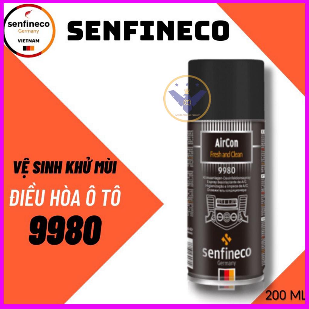 Xịt Khử Khuẩn Khử Mùi Điều Hòa Ô Tô Senfineco 9980 - Aircon Fresh &amp; Clean - 200mlko