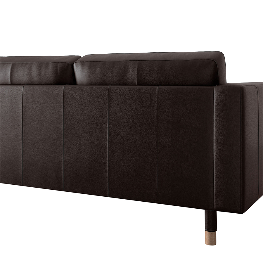 Ghế Sofa Da Đôi Kết Hợp Ghế Dài Landskrona KOZOKA - Nâu