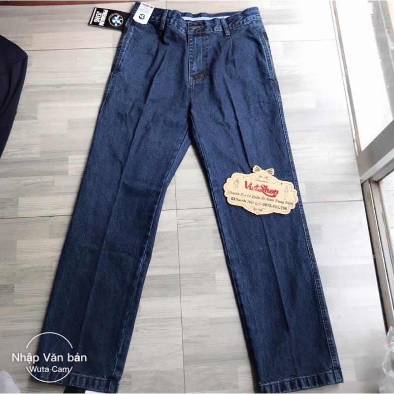 Quần bò dài nam trung niên dáng thụng có đến size 36+ẢNH THẬT