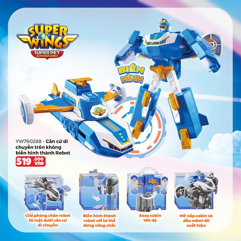 Đồ Chơi SUPERWINGS Căn Cứ Di Chuyển Trên Không Biến Hình Thành Robot YW760288