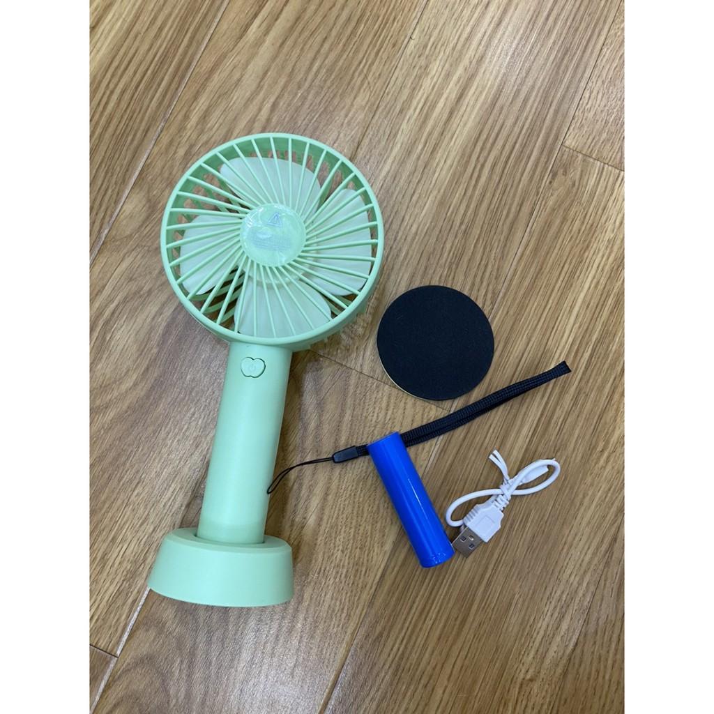 Quạt Cầm Tay Mini, Để Bàn Sạc Tích Điện Siêu Tiện Dụng Cho Mua Hè, Giao Màu Ngẫu Nhiên