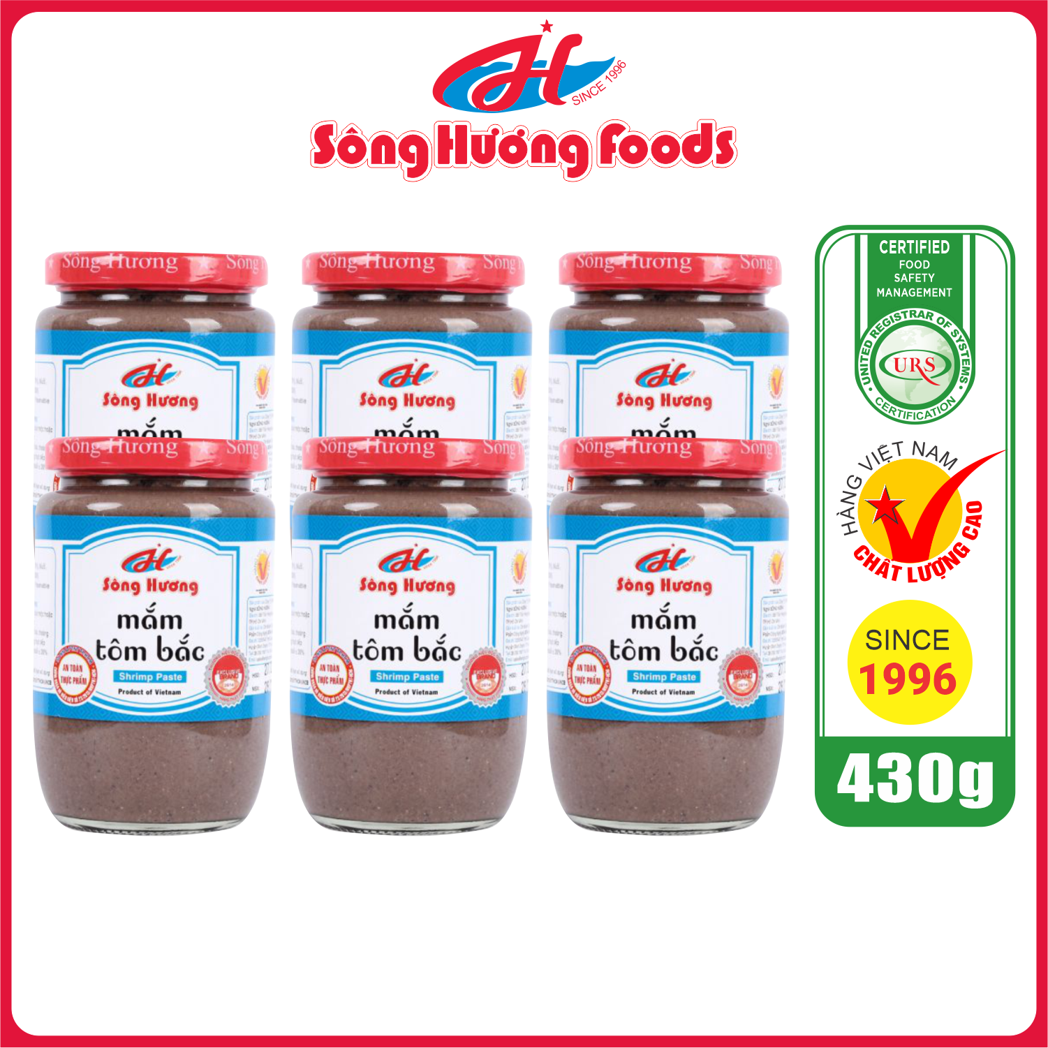 6 Hũ Mắm Tôm Bắc Sông Hương Foods Hũ 430g