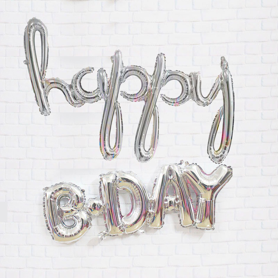Bong bóng kiếng trang trí sinh nhật Happy B-day Happy Birthday