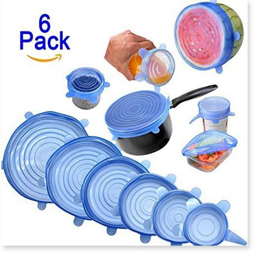 Combo 6 nắp đậy thực phẩm chất liệu silicon