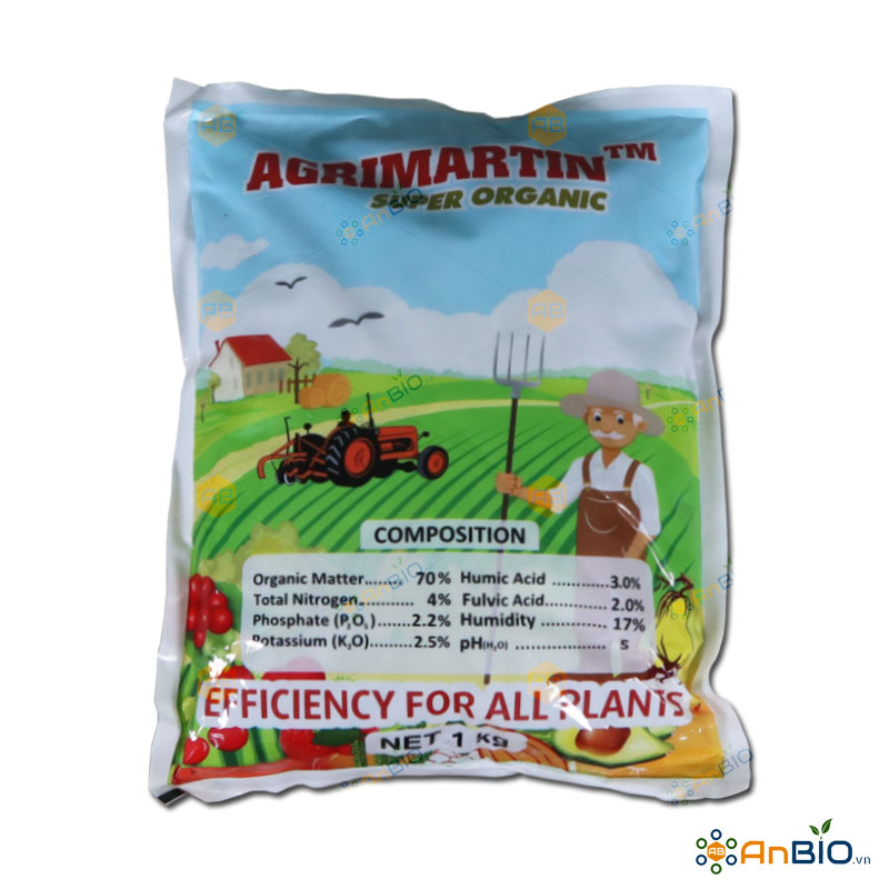 Phân Gà Hữu Cơ Agrimartin Gói 1Kg