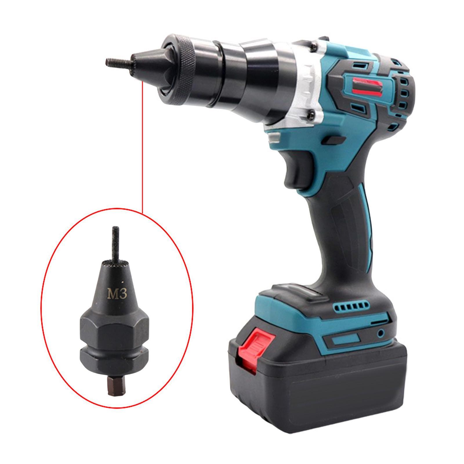 Electric Rivet Nut Gun Adapter Head M3 to M12 Replacement Mandrel Tool Accessories