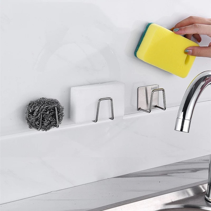 Móc Dán Tường Đa Năng, Giá Treo Tường Bằng Inox Đa Năng Treo Vung, Nồi, Miếng, Giẻ Rửa Bát, Xoong, Nồi, Tiện Ích. TakyHome 2010