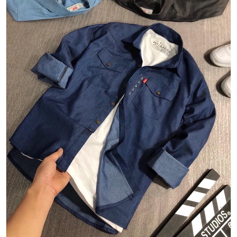 Áo sơ mi nam dài tay cao cấp giả jeans cực đẹp