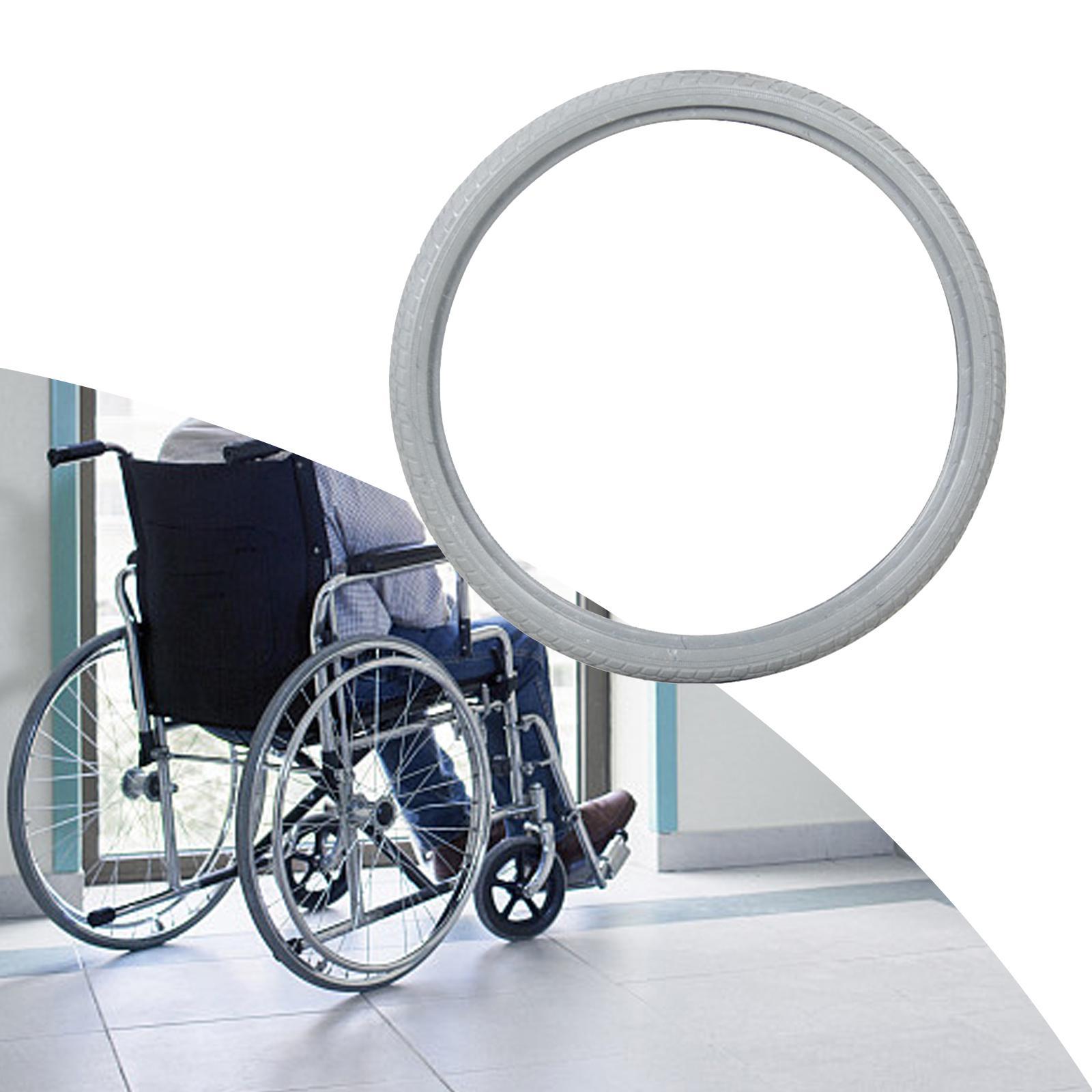 PU 16in Wheelchair Tire Solid Tires Wear Resistant Replacement Lightweight