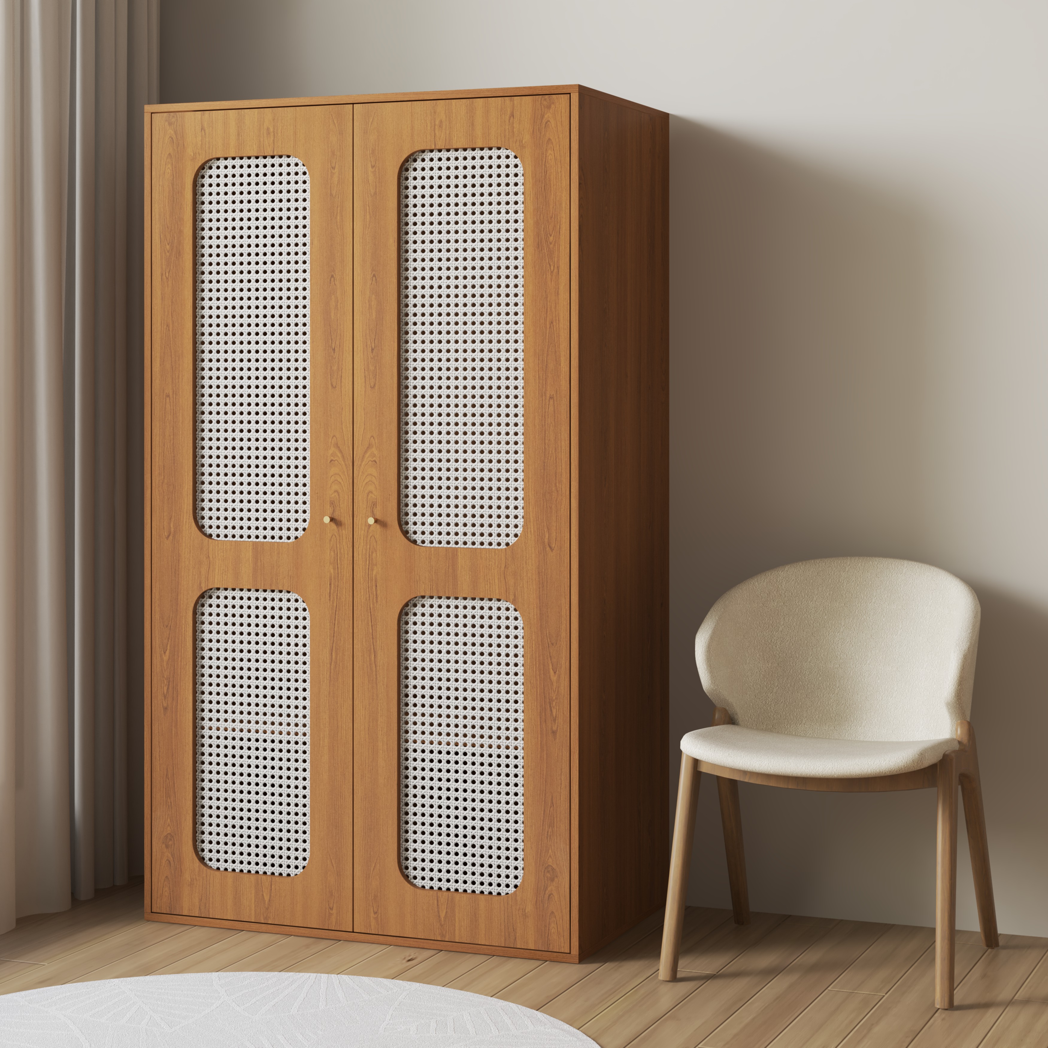 [Happy Home Furniture] MEYDAN, Tủ quần áo cửa mở , 100cm x 58cm x 176cm ( DxRxC), TCM_050