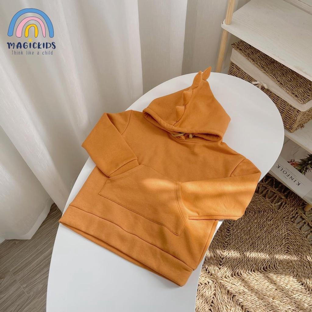 Áo nỉ hoodie có mũ cho bé trai bé gái Magickids chất nỉ bông dày dặn giữ ấm form rộng Quần áo thu đông trẻ em AO22045