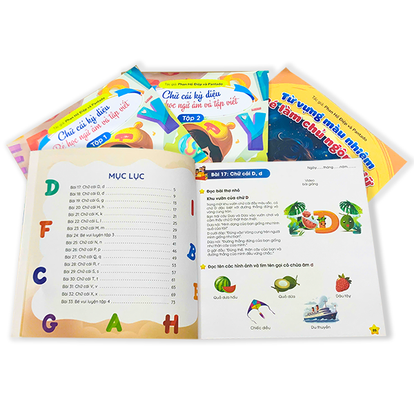 Combo 8 sách Tiền Tiểu học gồm Toán và Tiếng Việt cho bé 4-6 tuổi có App Bài Giảng cho bé sẵn sàng bước vào lớp 1