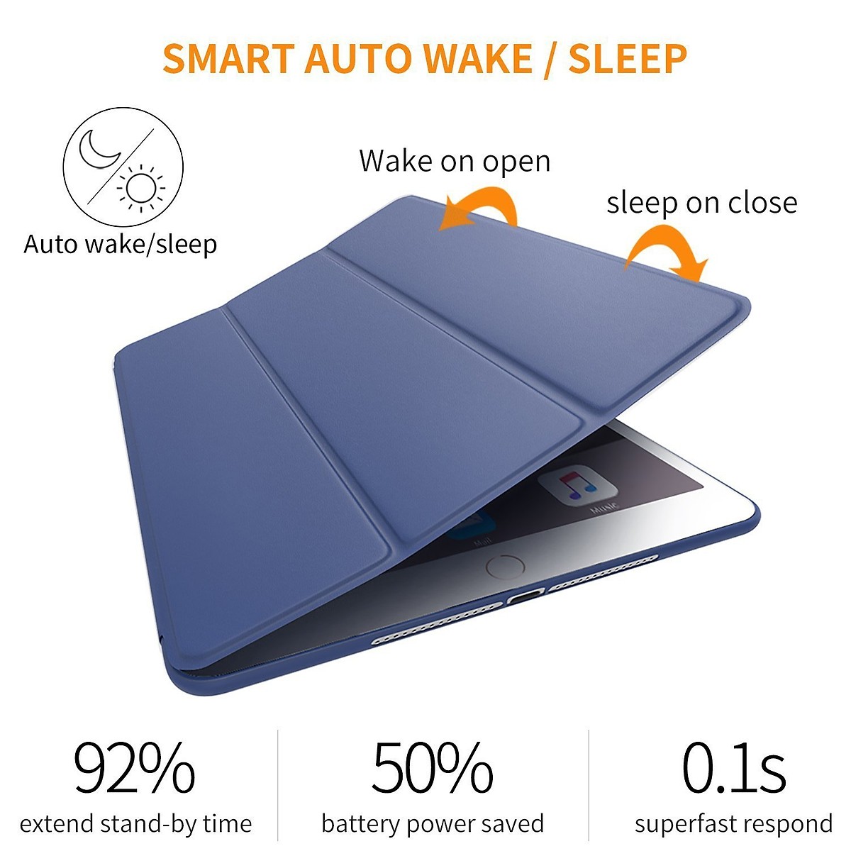 Bao da PKCB silicone dẻo - Smart cover dành cho iPad 2018 9.7 inch - Hàng Chính hãng