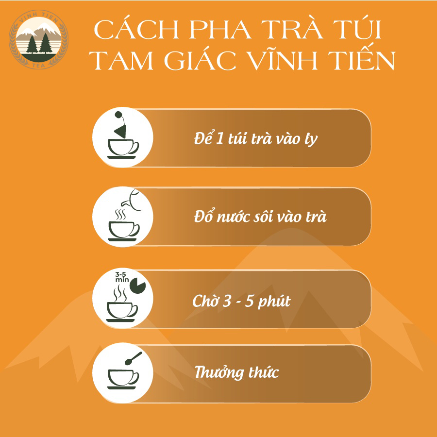 Trà Gừng túi tam giác Vĩnh Tiến (Hộp 15 gói x 2,5g) - Hỗ Trợ Tiêu Hóa, Tăng Cường Miễn Dịch