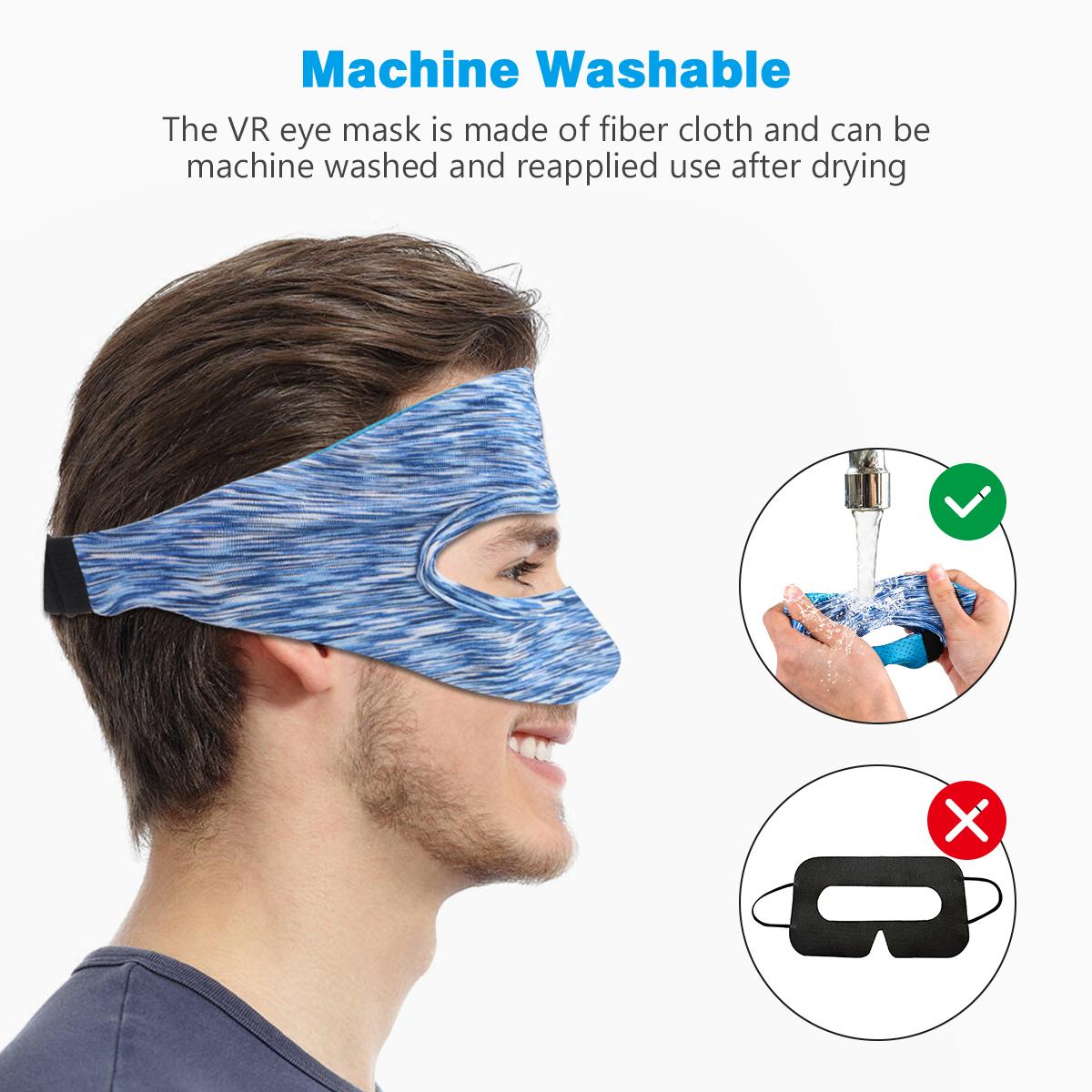 Mặt nạ mắt VR Tấm che mồ hôi thoáng khí Đệm tai nghe thực tế ảo cho phụ kiện PS VR2 PSVR2 Pico Oculus Quest 2 Màu sắc: xanh dương