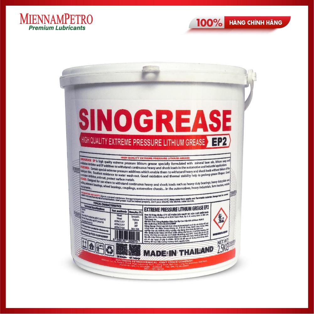 Mỡ Bôi Trơn MiennamPetro Sinogrease EP2 2,5KG Bảo Vệ Ô Tô Công Nghiệp Cao Cấp