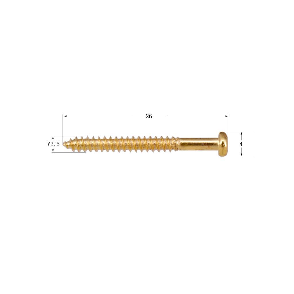 Set of 16 Iron Guitar Bass Pickup Humbucker Ring Mount Screws String Instrument Parts